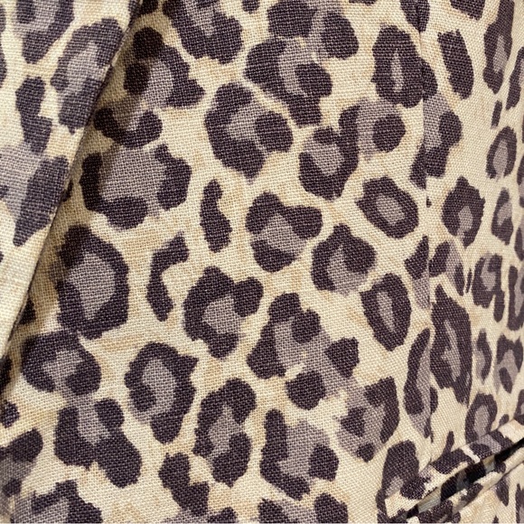 Rachel Zoe linen blend gray and cream leopard print blazer/jacket. Size Medium - Picture 4 of 8